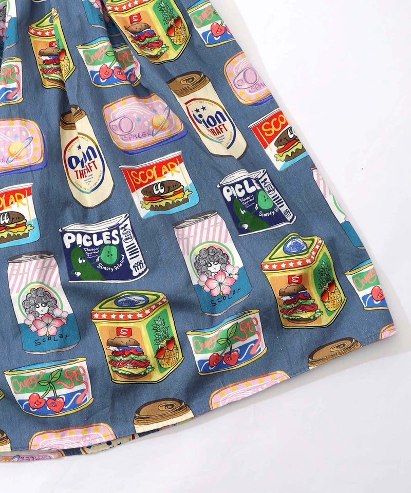 orion×ScoLar トロピカルポップ缶総柄スカート-20