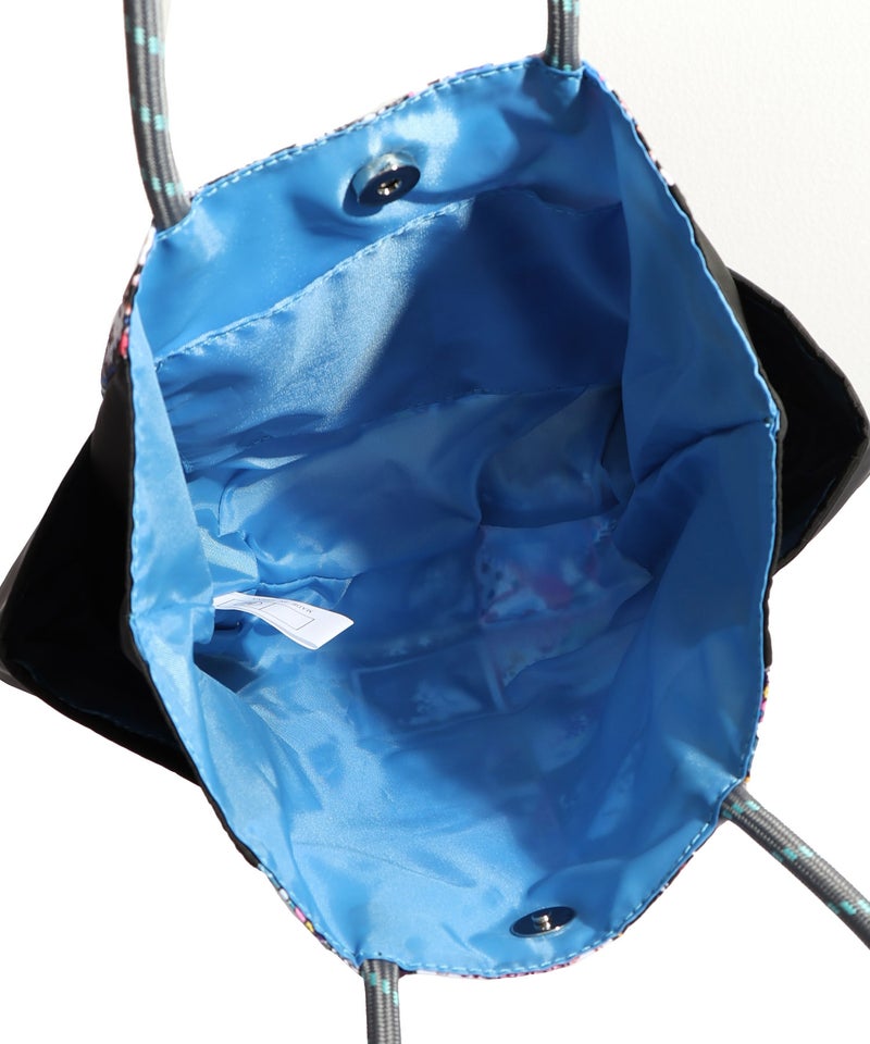 コラージュ総柄 パラコード配色トートバッグ-20