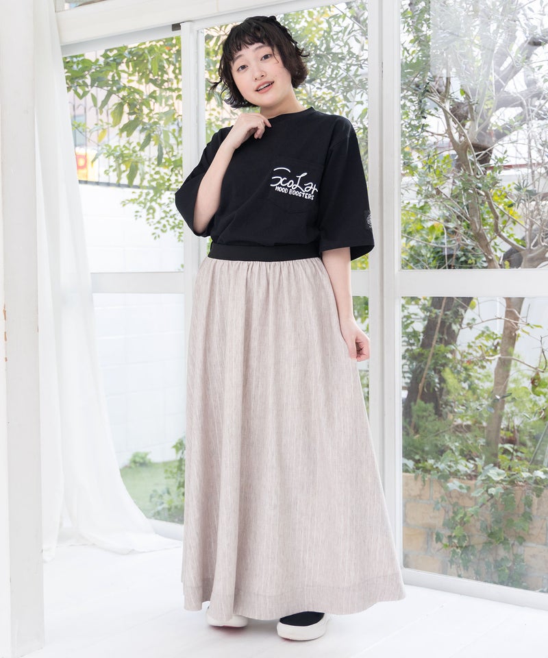 胸ポケット付き ストリート風バックプリントTシャツ-12