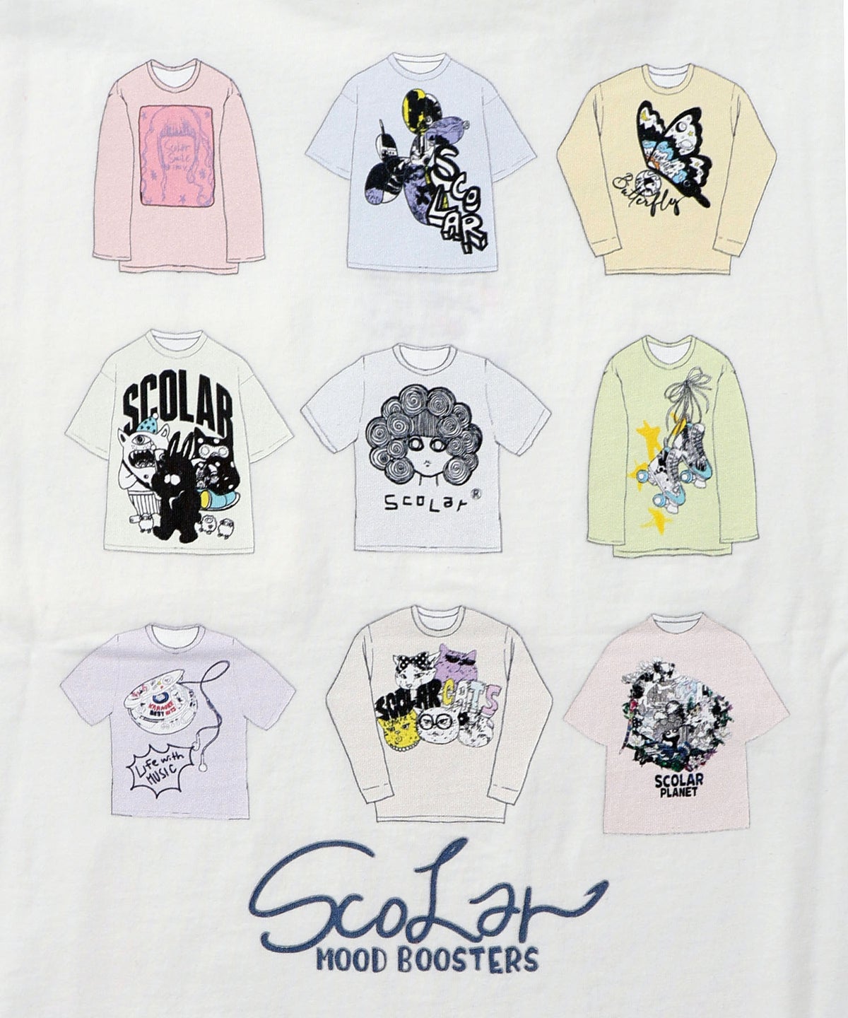 胸ポケット付き ストリート風バックプリントTシャツ-22