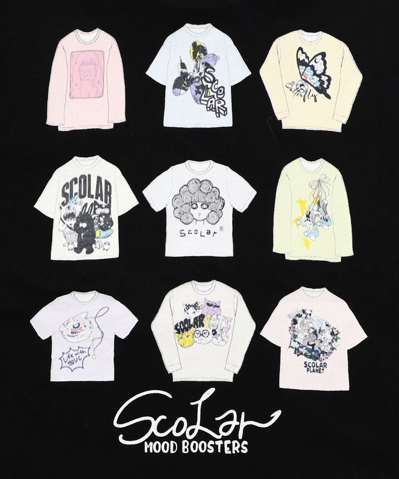 胸ポケット付き ストリート風バックプリントTシャツ-25