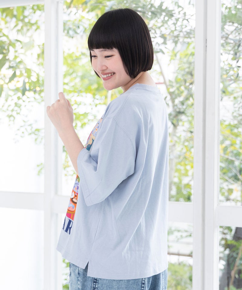 スカラールーム柄Tシャツ-4