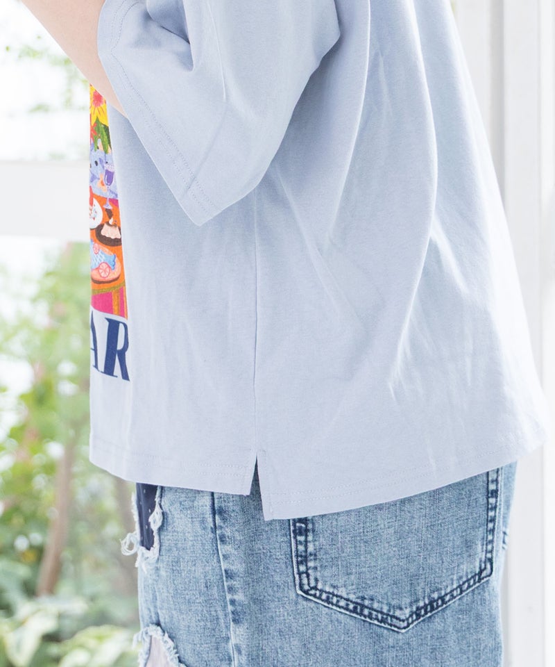 スカラールーム柄Tシャツ-8