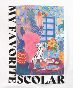 スカラールーム柄Tシャツ-10