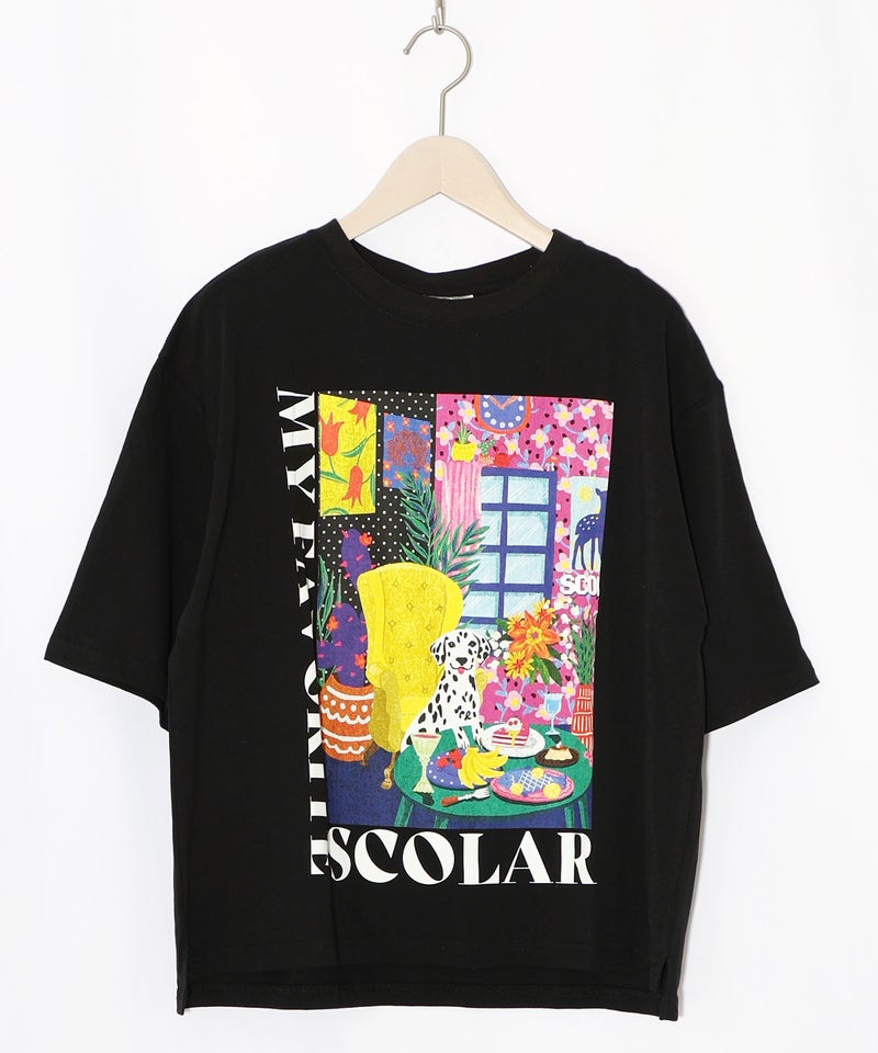 スカラールーム柄Tシャツ-11