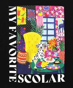 スカラールーム柄Tシャツ-12