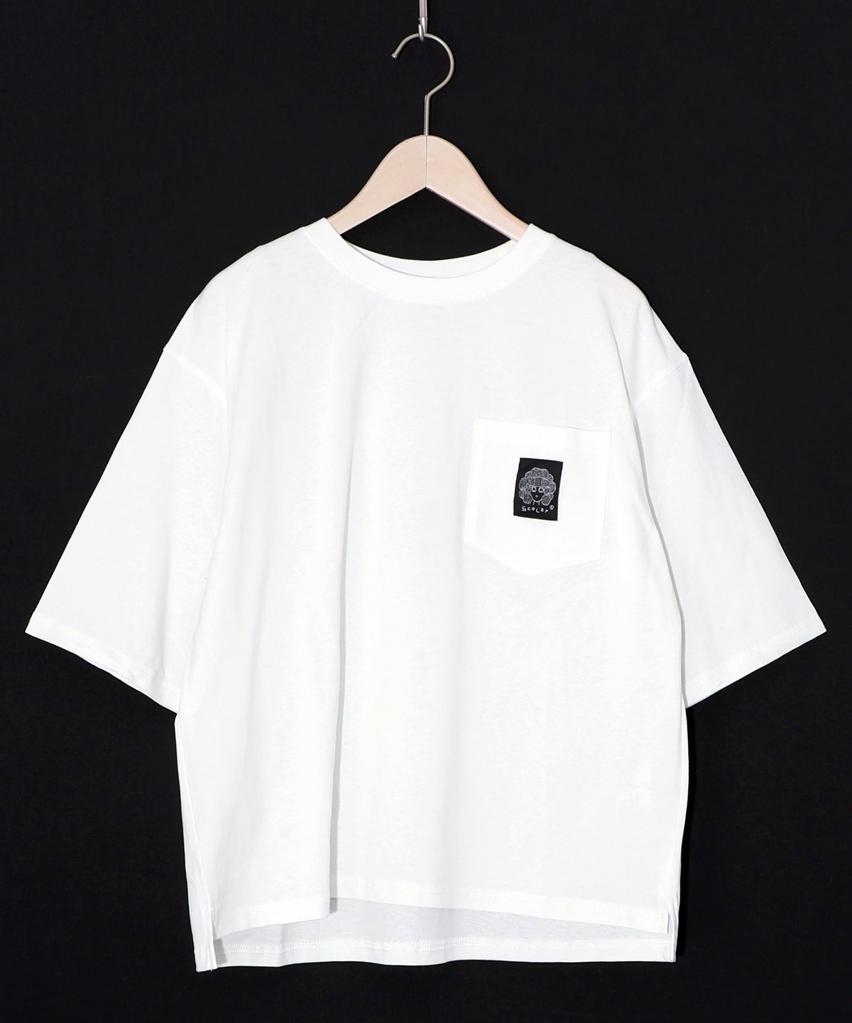 レトロスカーフ柄 バックアップリケTシャツ-10