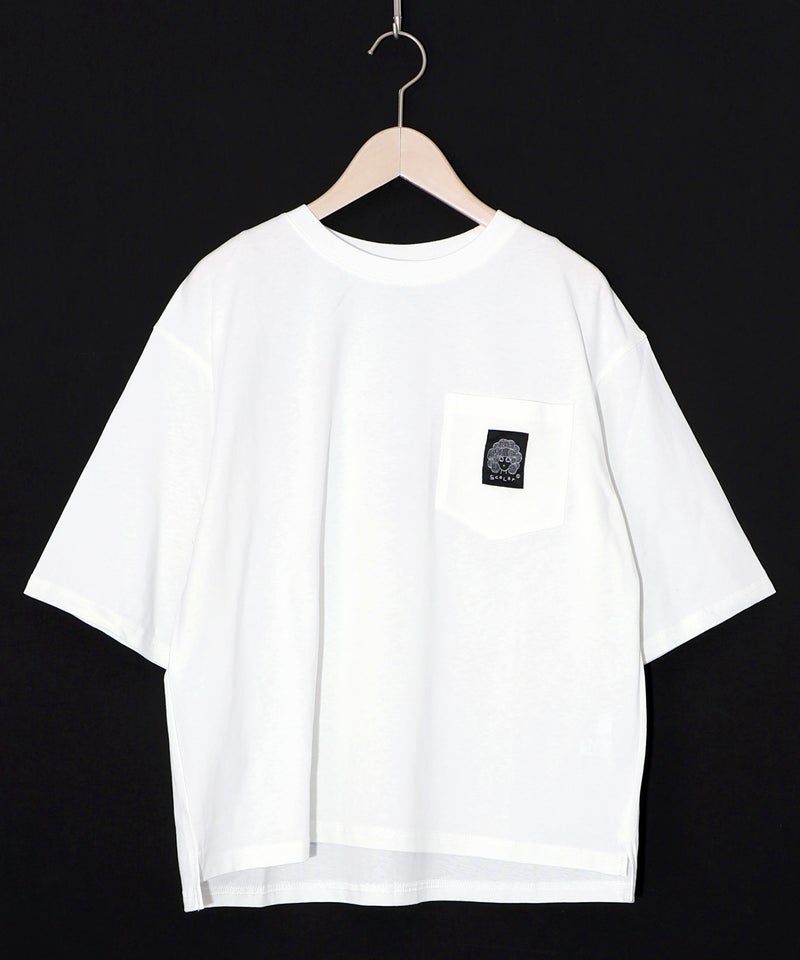 レトロスカーフ柄 バックアップリケTシャツ-10