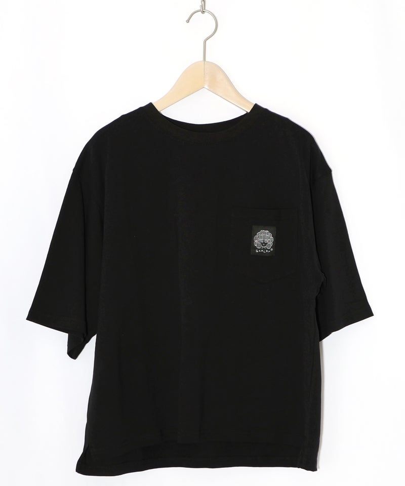 レトロスカーフ柄 バックアップリケTシャツ-13