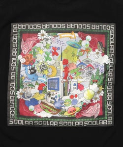 レトロスカーフ柄 バックアップリケTシャツ-15