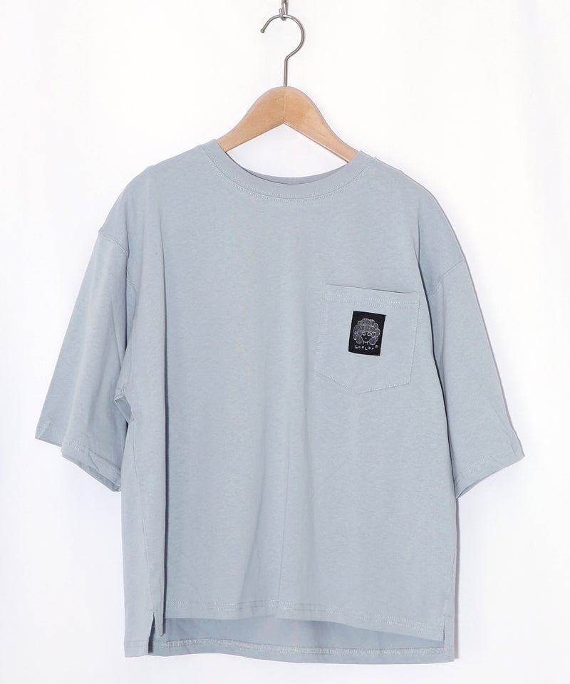 レトロスカーフ柄 バックアップリケTシャツ-16