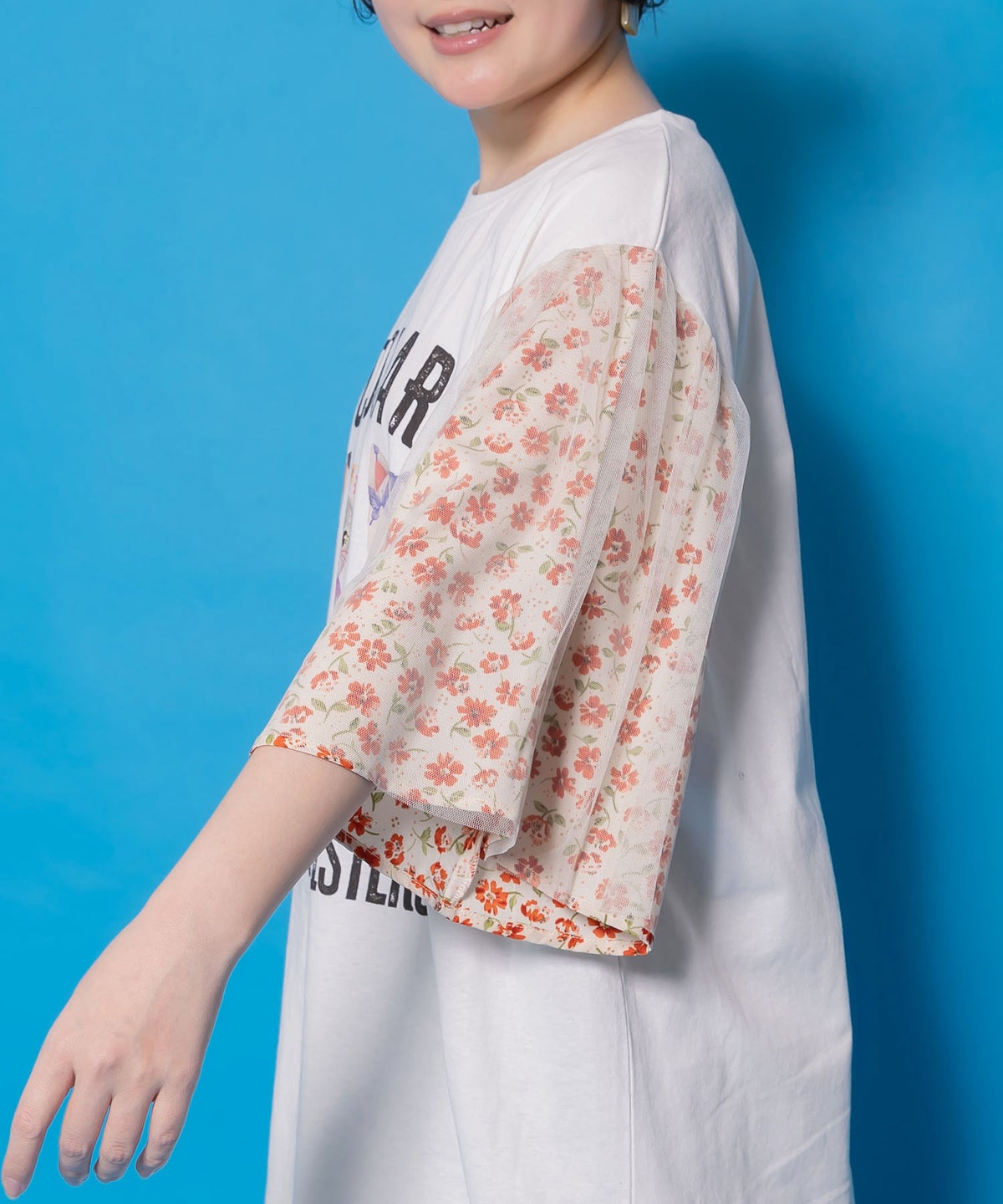 おしゃれネコシスターズ チュール重ね袖ワンピ-7