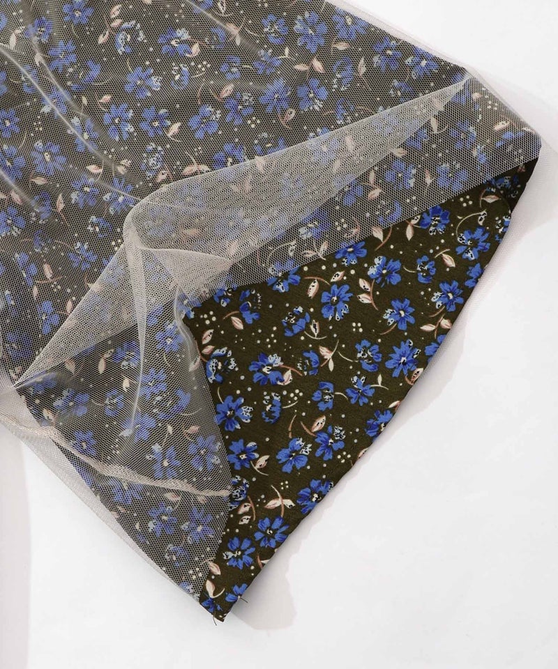 おしゃれネコシスターズ チュール重ね袖ワンピ-17