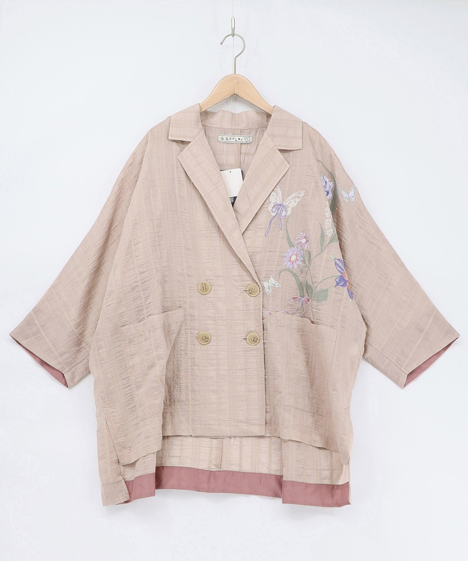 561232：シアージャガード花蝶刺繍配色ジャケットの通販-ScoLar