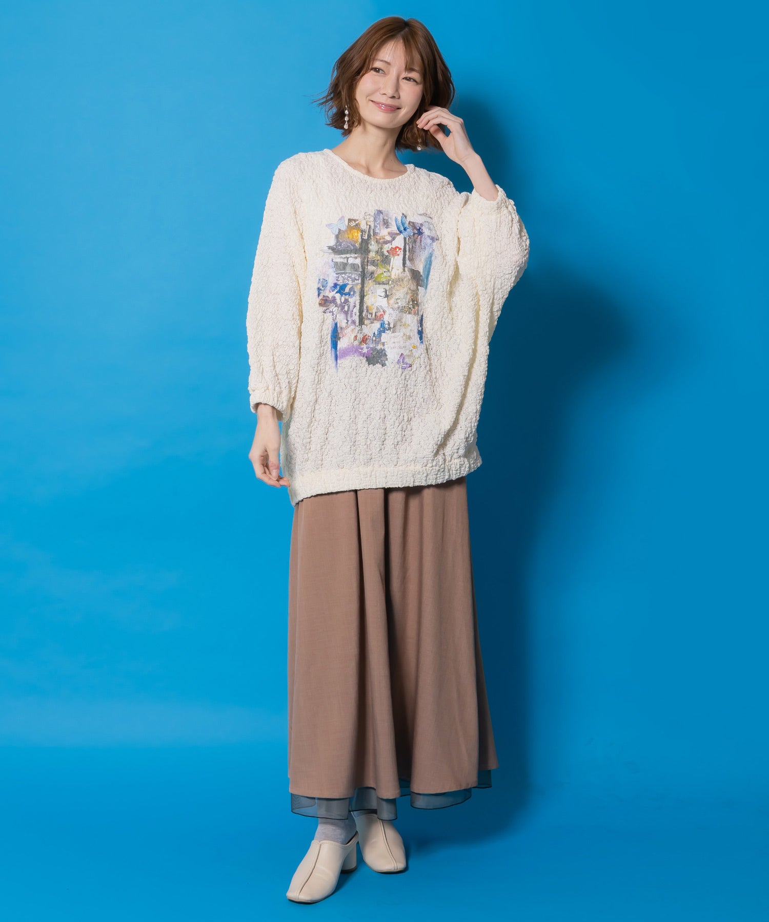 561231：ゴシック柄チュール重ねリバーシブルスカートの通販-ScoLar