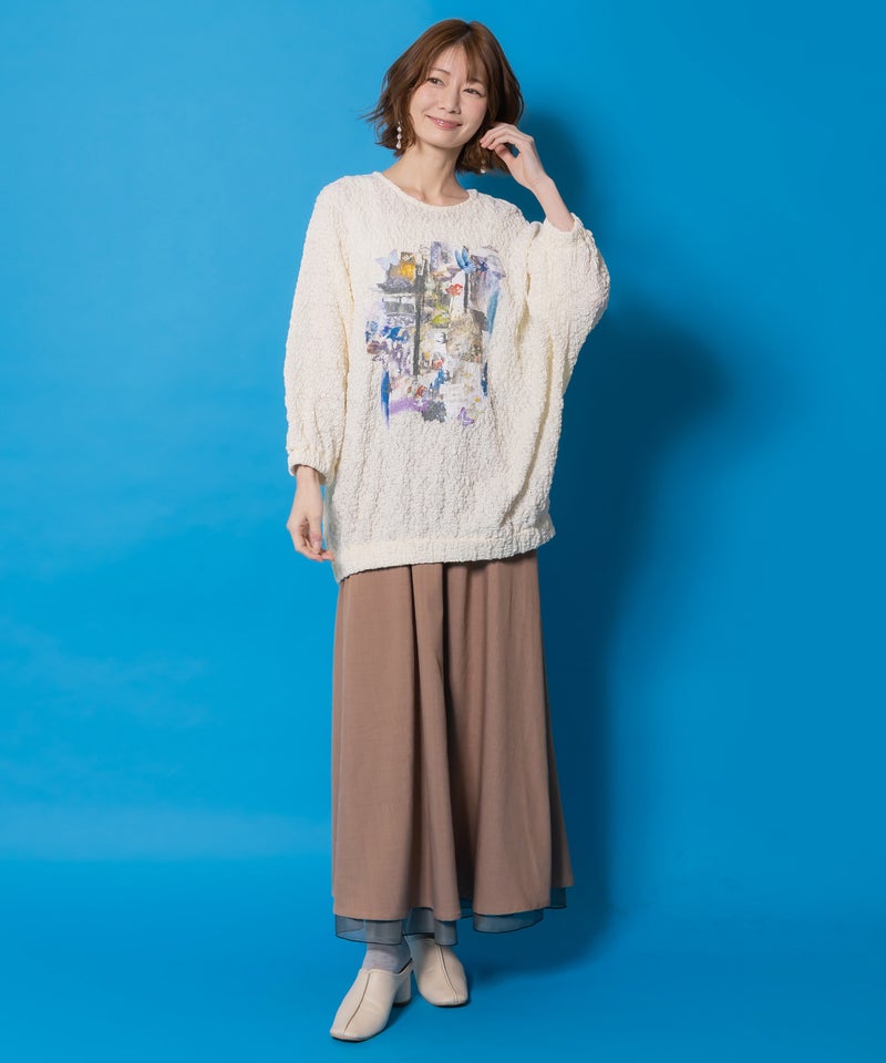 ゴシック柄チュール重ねリバーシブルスカート-8