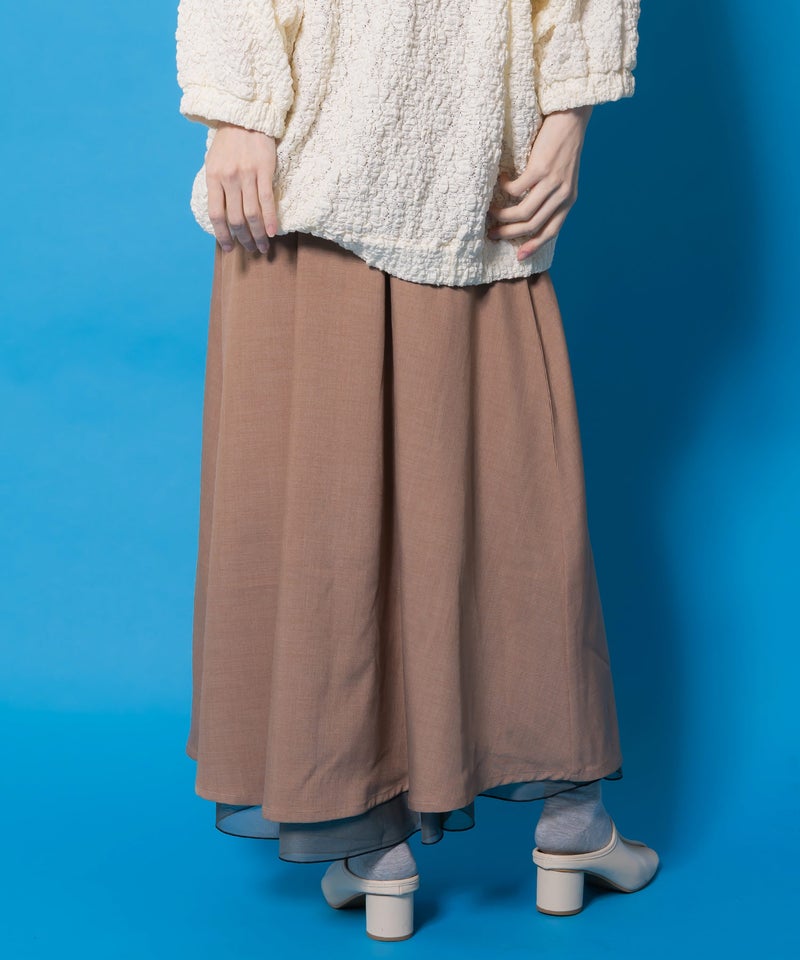 ゴシック柄チュール重ねリバーシブルスカート-10