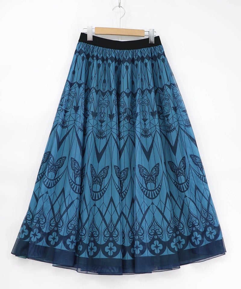 ゴシック柄チュール重ねリバーシブルスカート-14