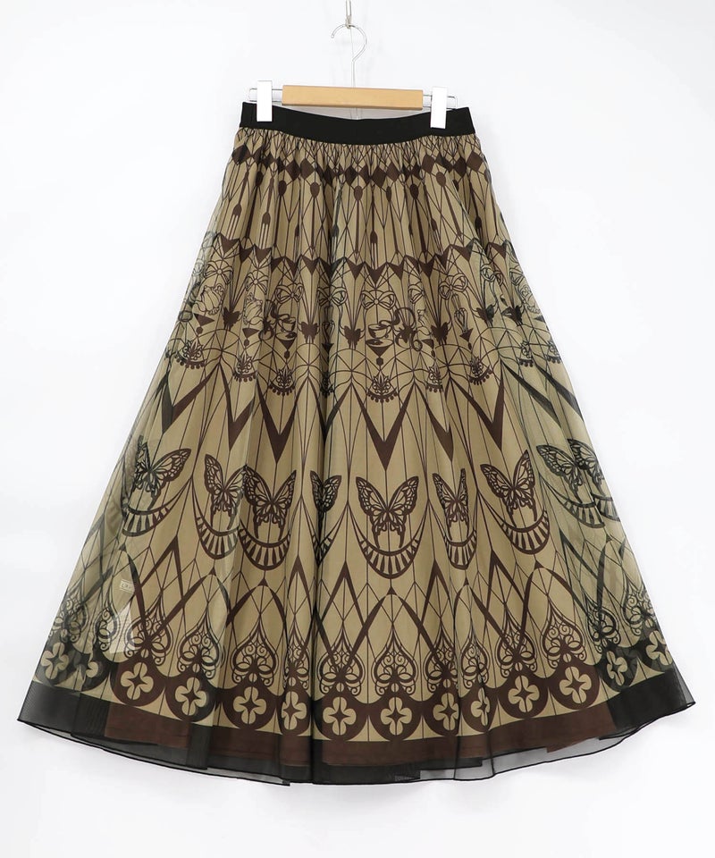 ゴシック柄チュール重ねリバーシブルスカート-17
