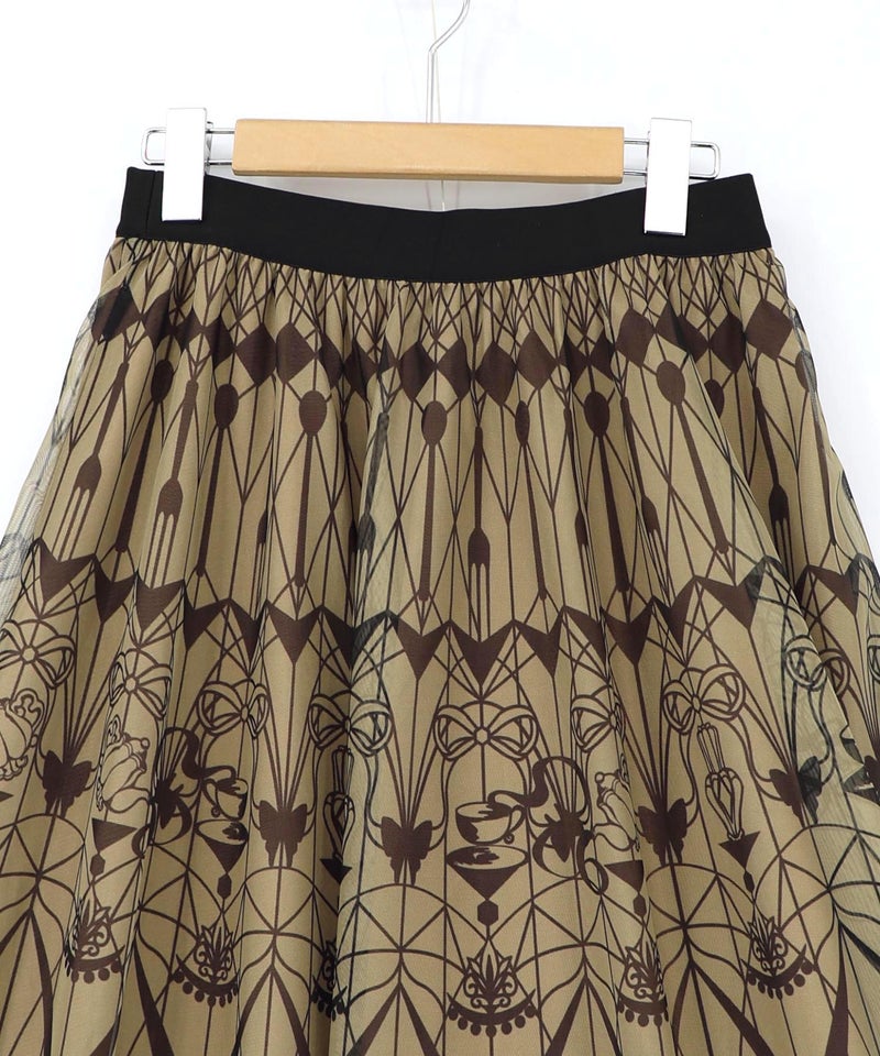 ゴシック柄チュール重ねリバーシブルスカート-20