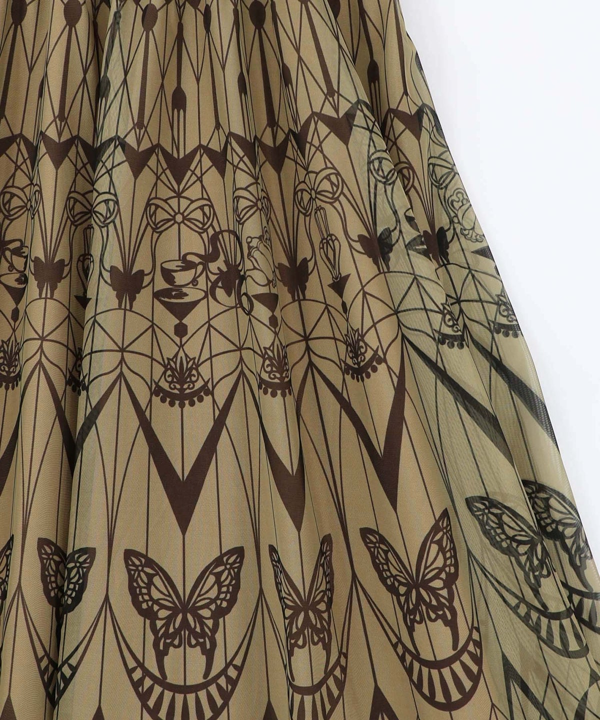 ゴシック柄チュール重ねリバーシブルスカート-21