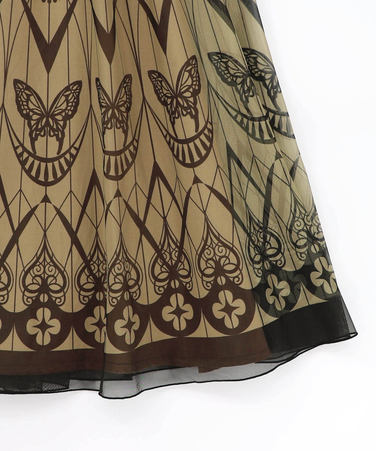 ゴシック柄チュール重ねリバーシブルスカート-22