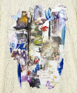 魔女の秘密コラージュ柄 シャーリングレースプルオーバー-9