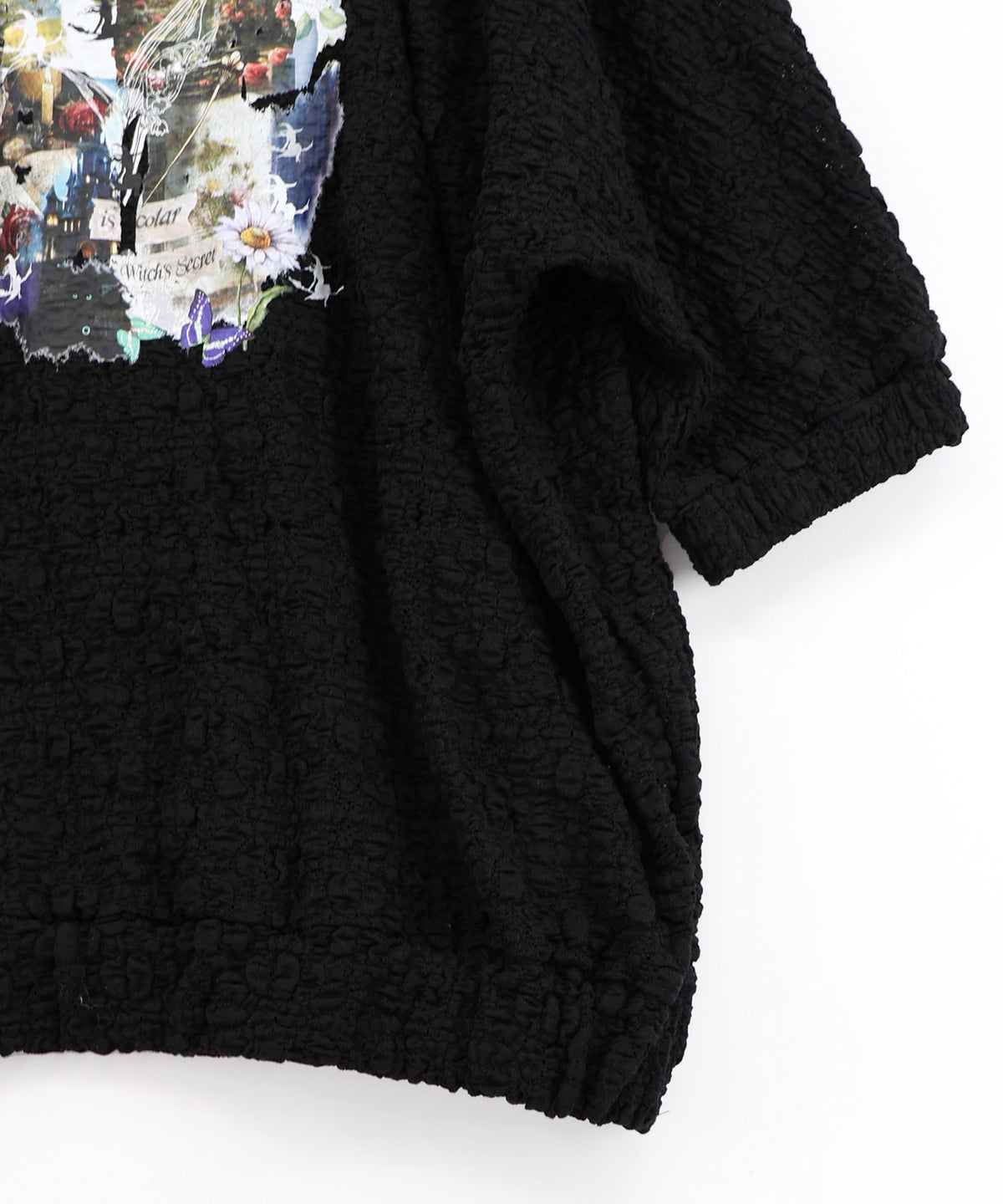 魔女の秘密コラージュ柄 シャーリングレースプルオーバー-14