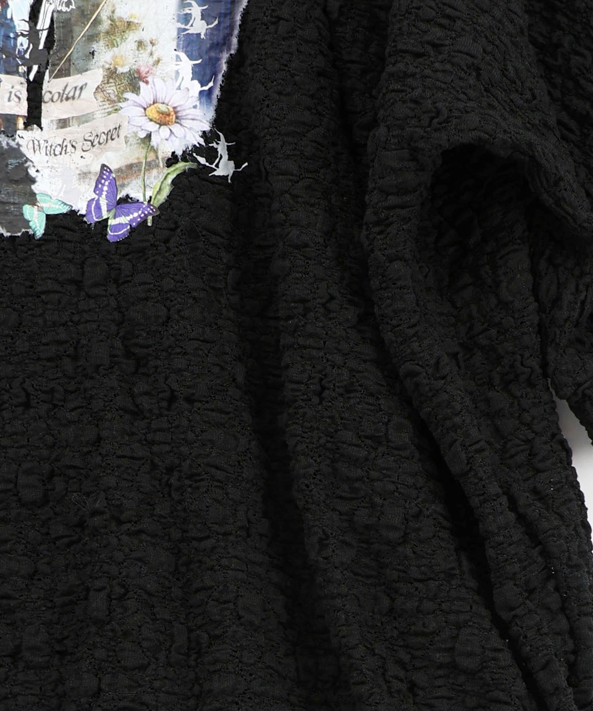 魔女の秘密コラージュ柄 シャーリングレースプルオーバー-15