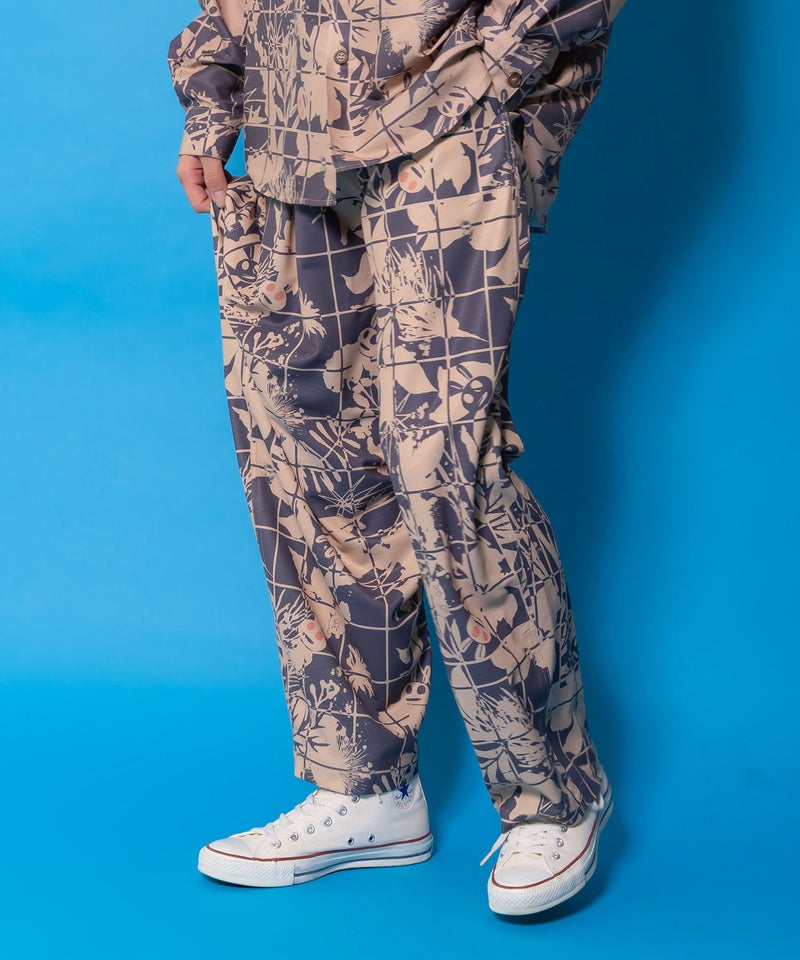 メルヘン恐竜柄orレトロ障子柄 ベルト付きパンツ-5