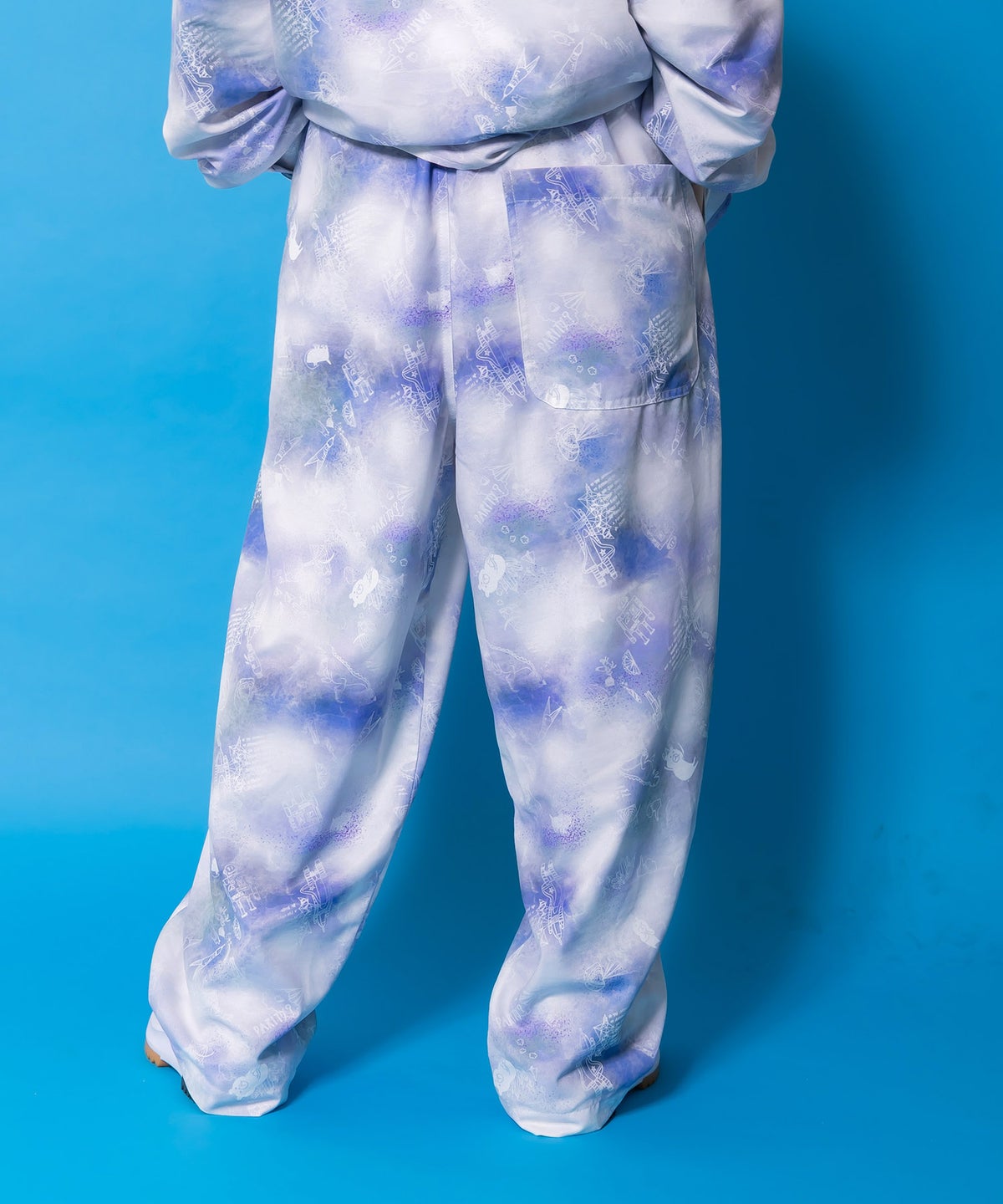 メルヘン恐竜柄orレトロ障子柄 ベルト付きパンツ-13