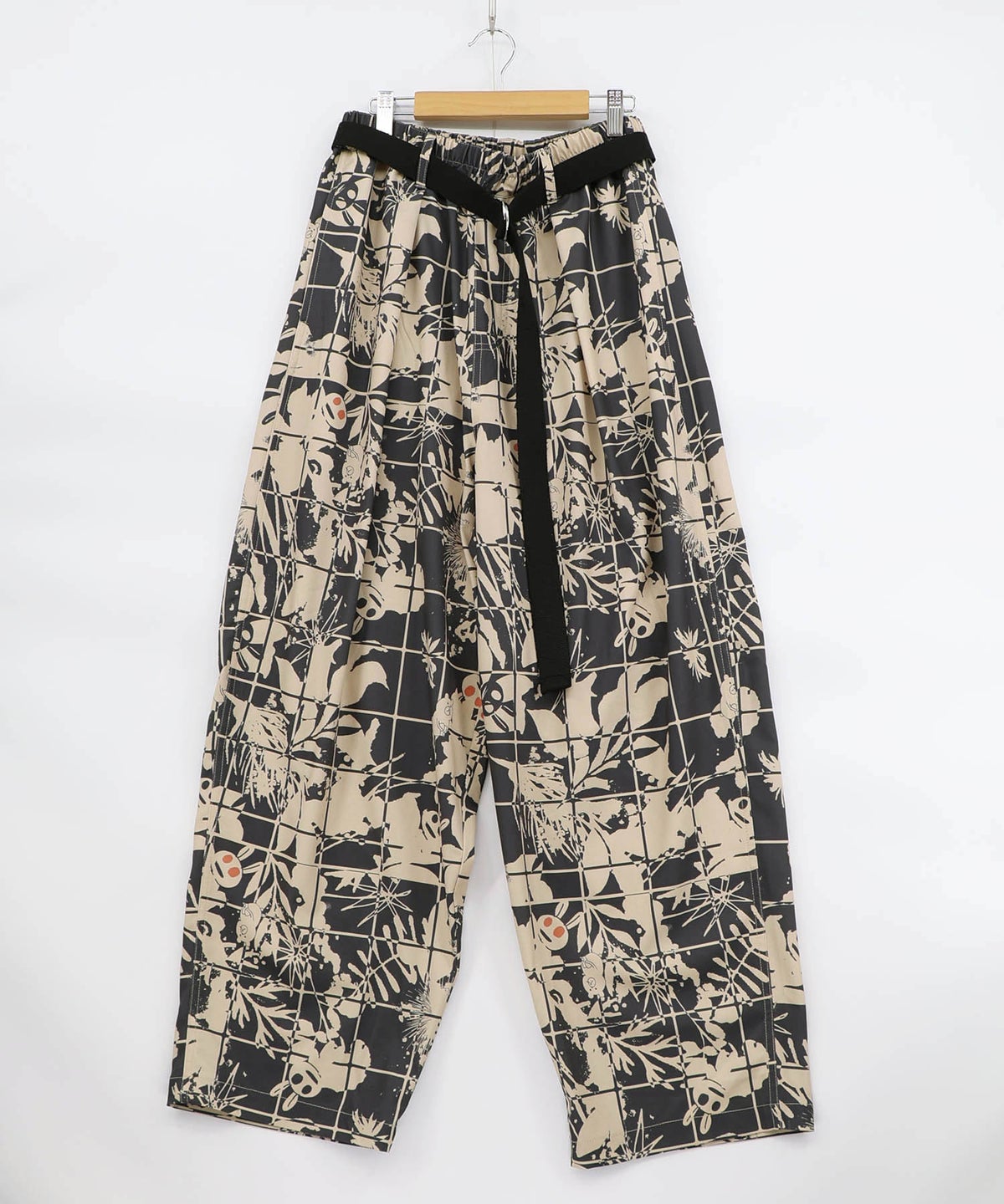 メルヘン恐竜柄orレトロ障子柄 ベルト付きパンツ-18