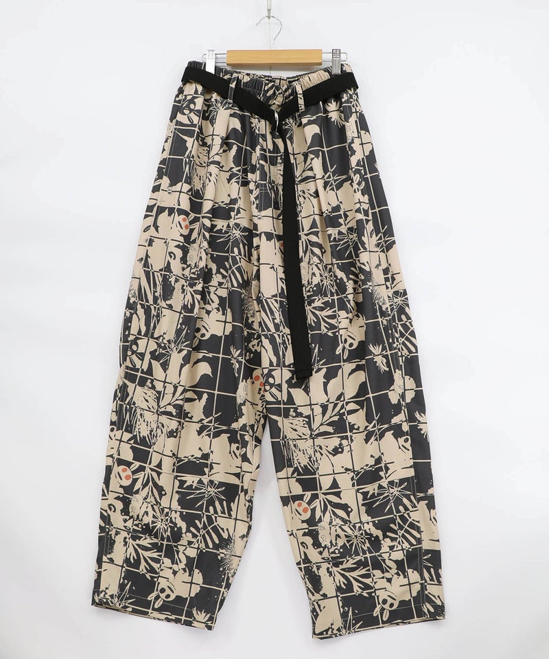 メルヘン恐竜柄orレトロ障子柄 ベルト付きパンツ-18