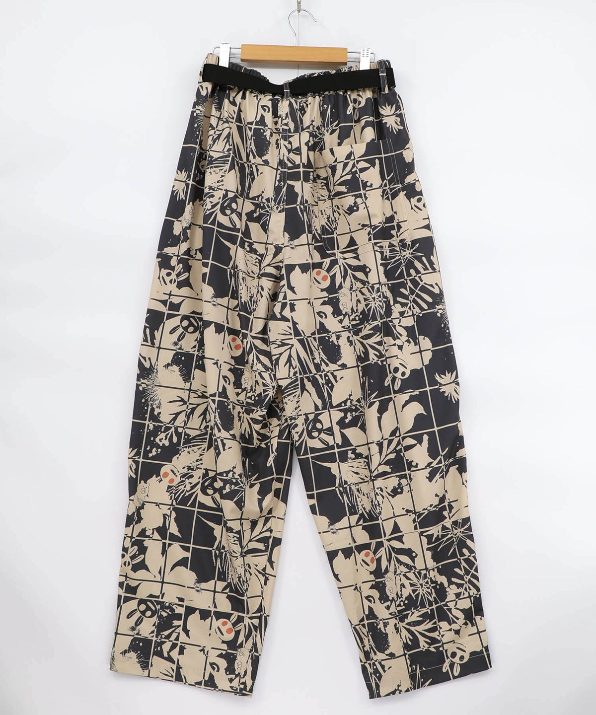 メルヘン恐竜柄orレトロ障子柄 ベルト付きパンツ-19