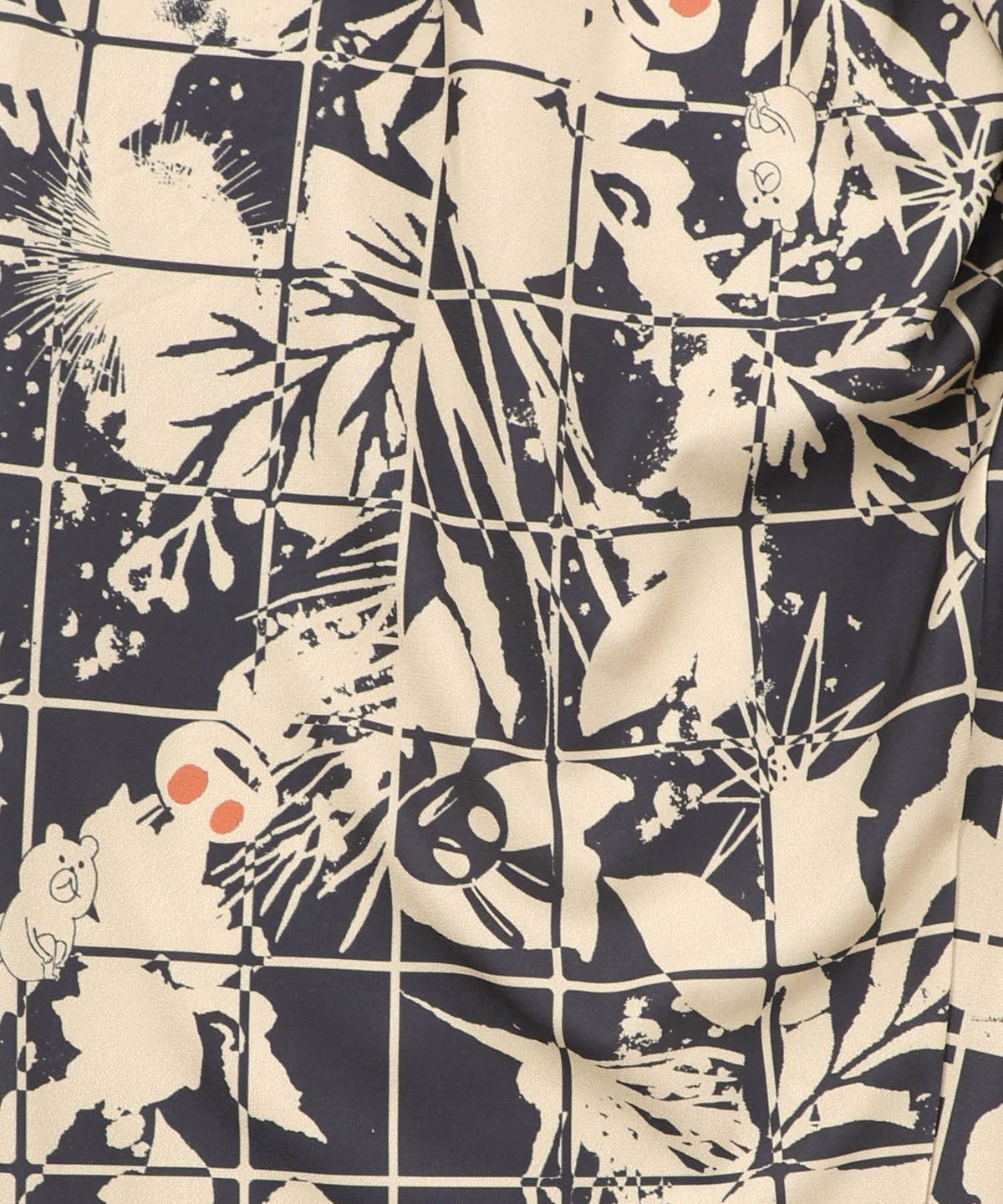 メルヘン恐竜柄orレトロ障子柄 ベルト付きパンツ-20