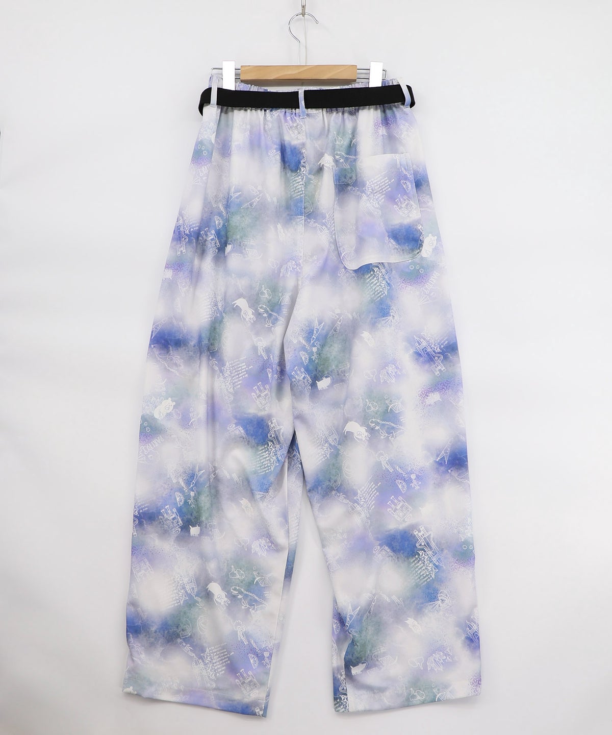 メルヘン恐竜柄orレトロ障子柄 ベルト付きパンツ-22