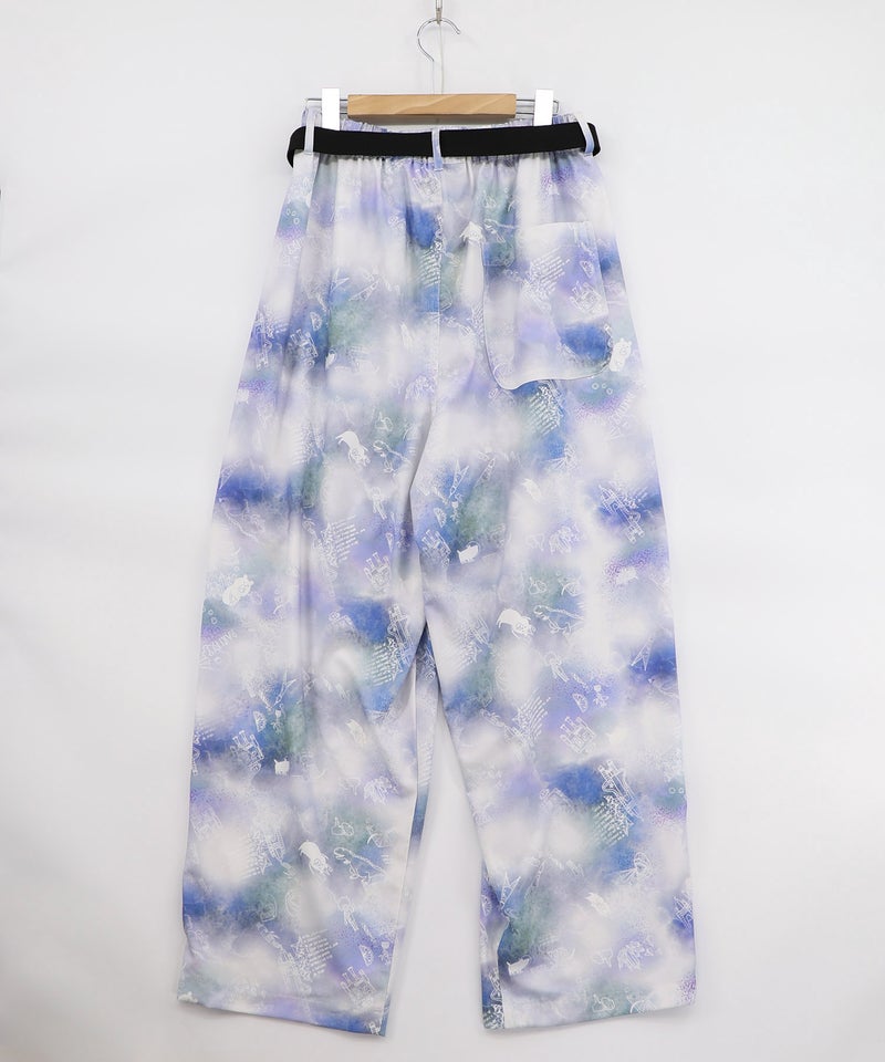 メルヘン恐竜柄orレトロ障子柄 ベルト付きパンツ-22