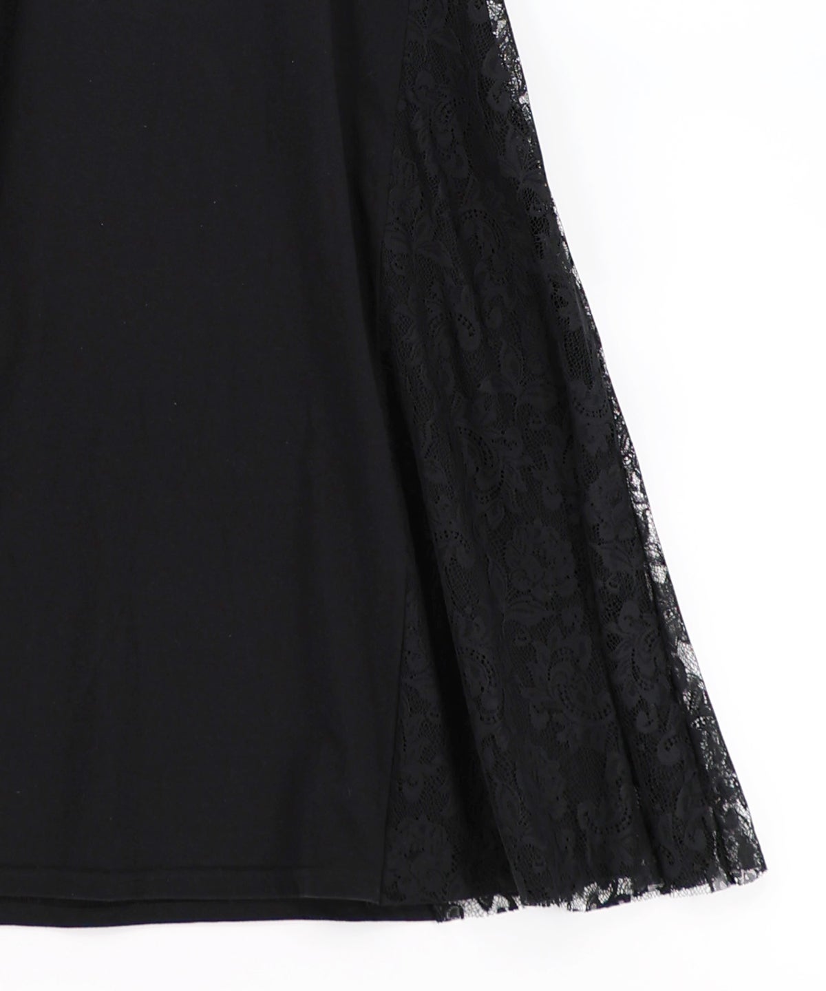 花ネコピクニック柄 天竺×レースワンピース-18