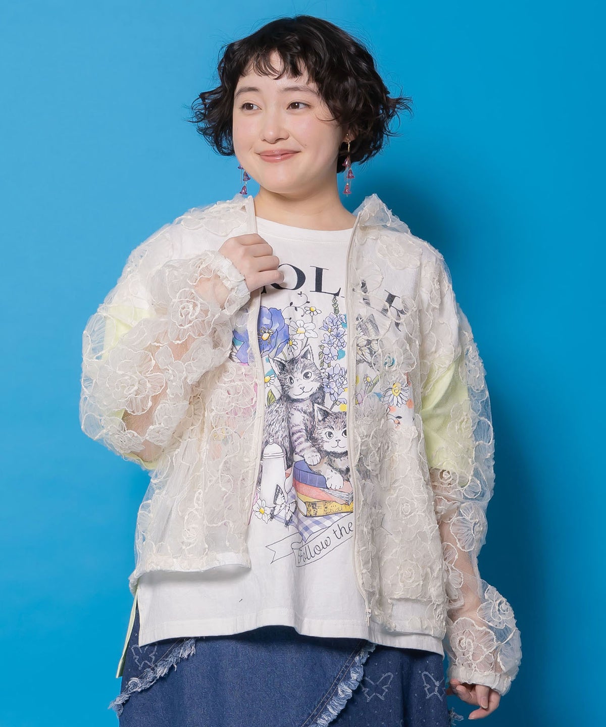 花レースパーカー-2