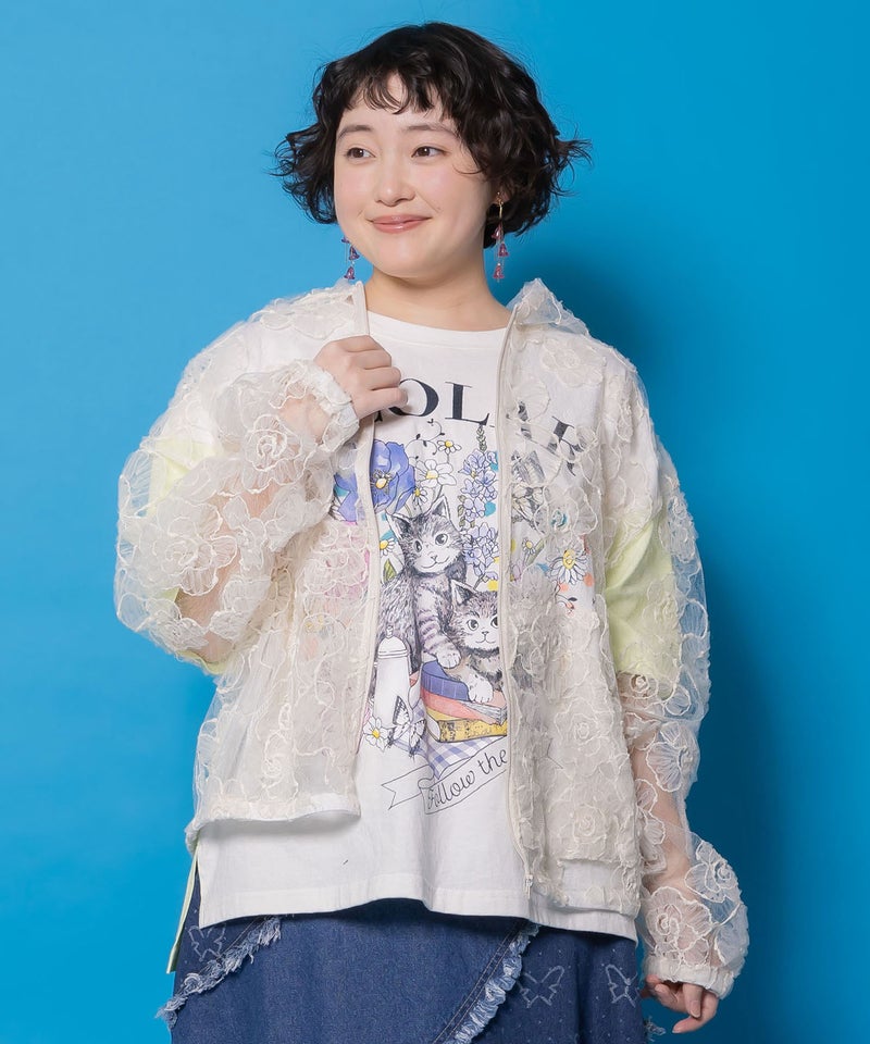 花レースパーカー-2