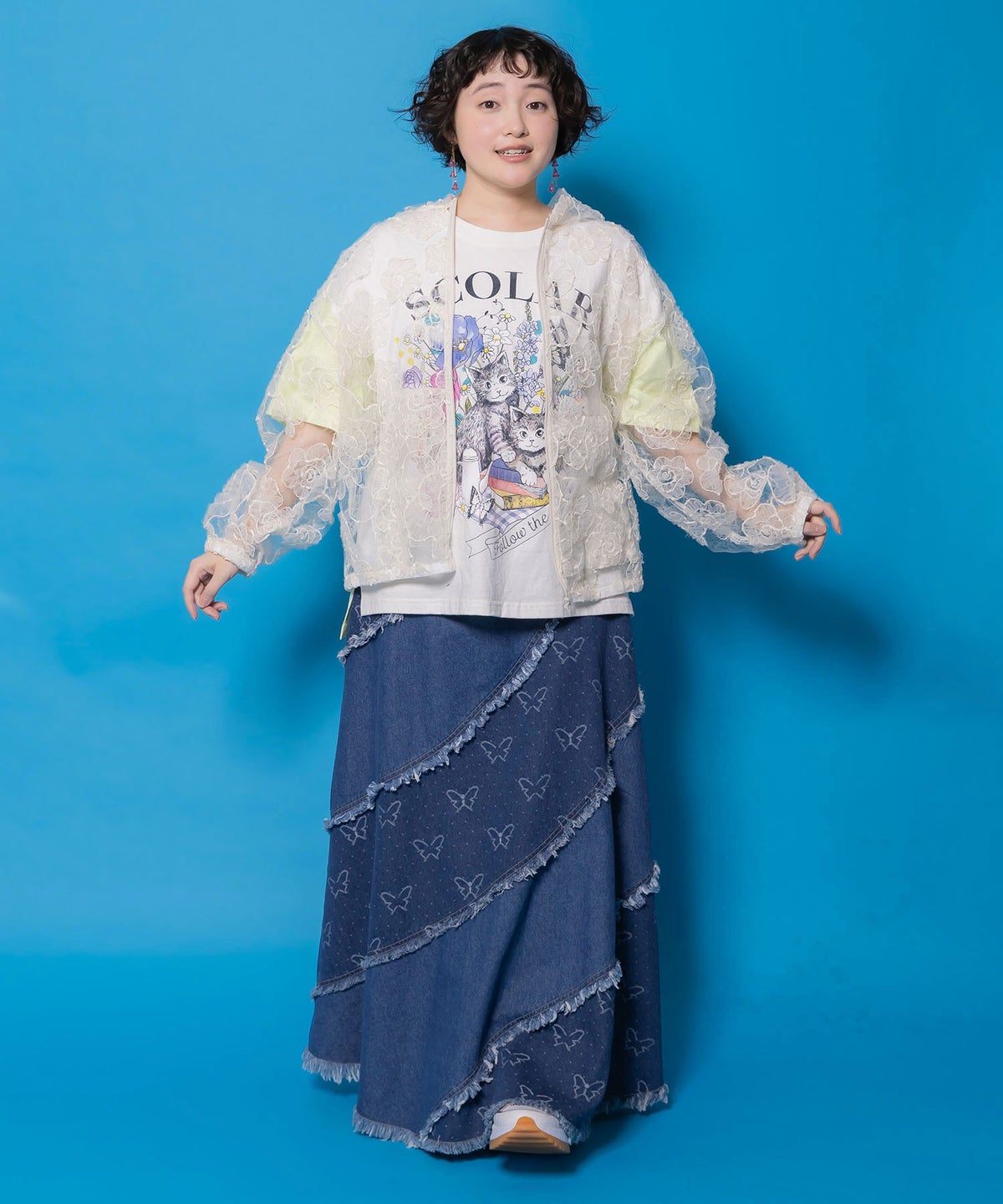 花レースパーカー-3