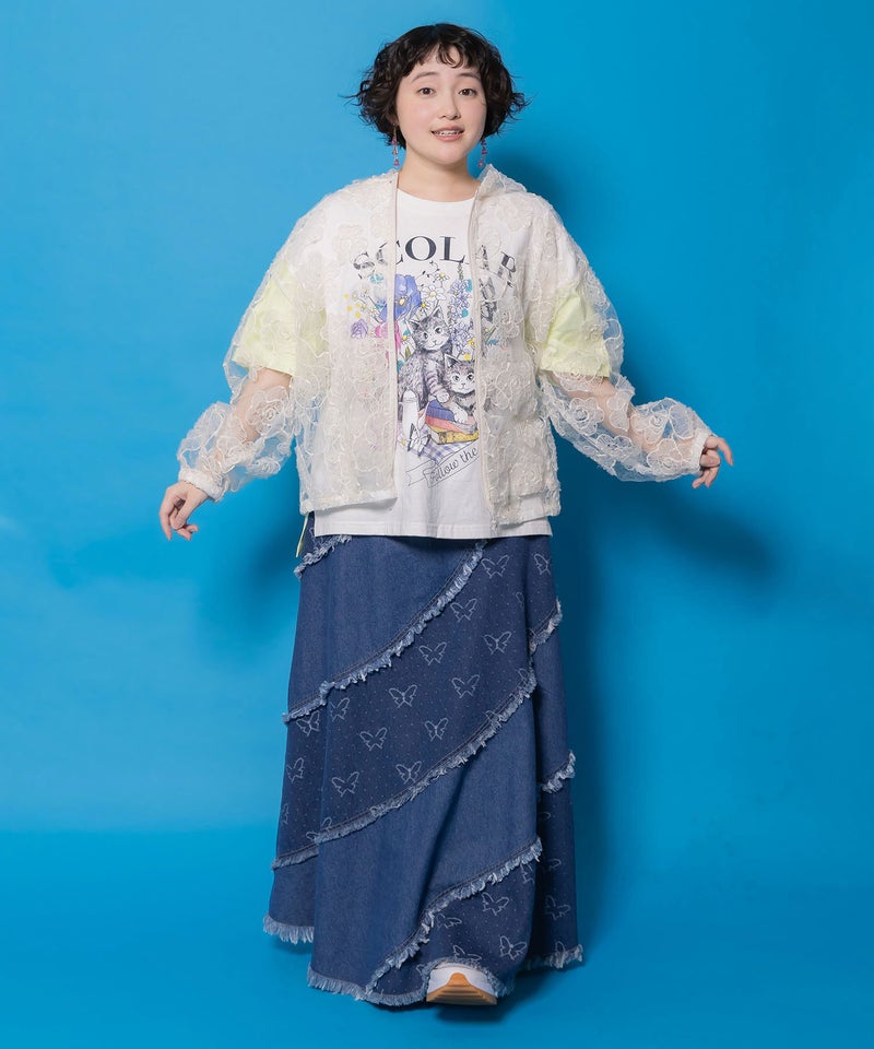 花レースパーカー-3