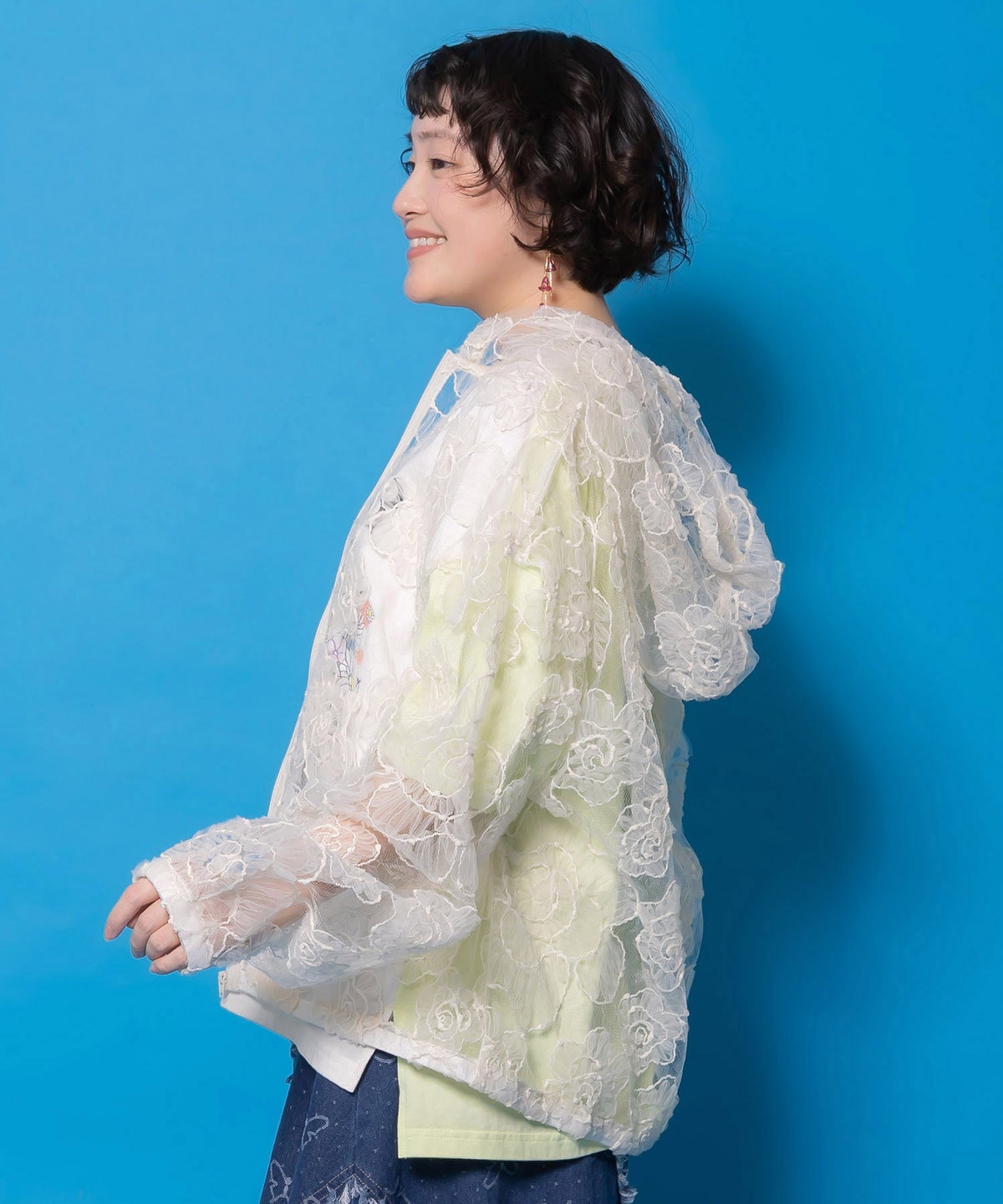 花レースパーカー-4