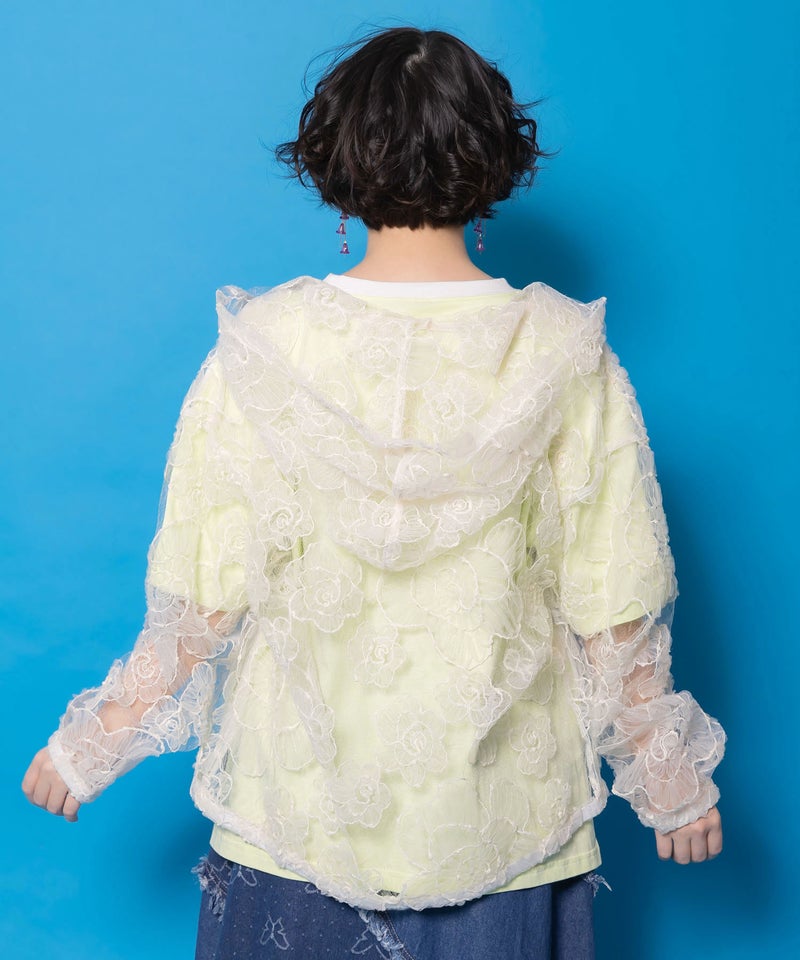 花レースパーカー-5