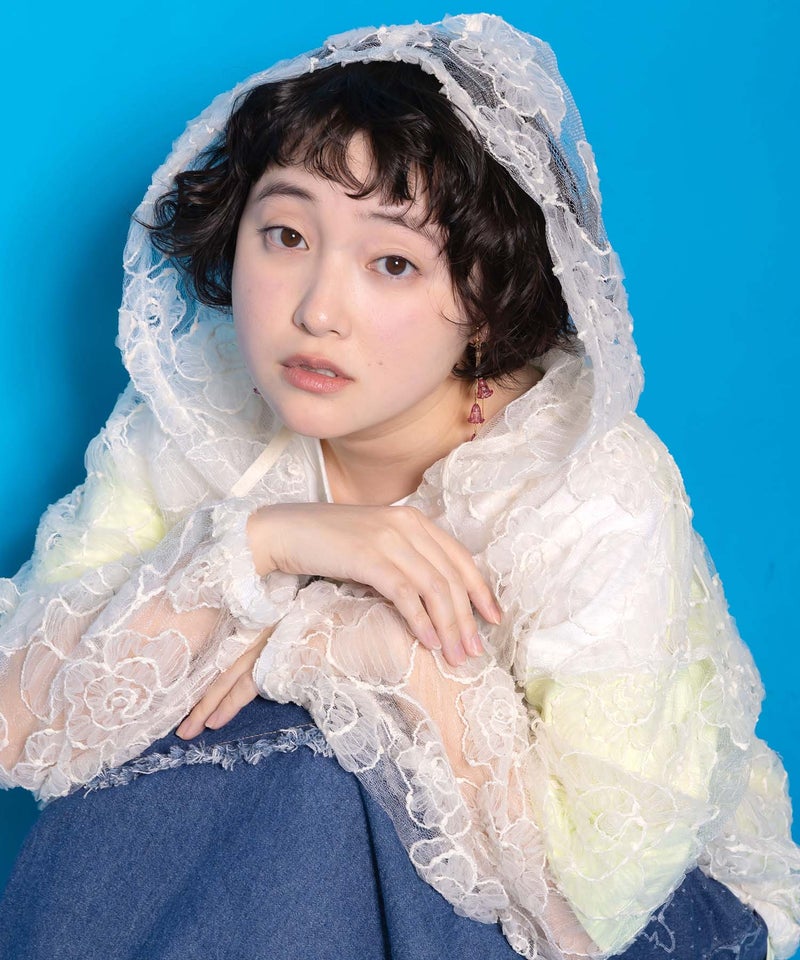 花レースパーカー-6