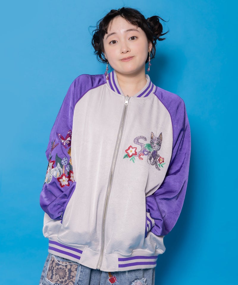 リバーシブル刺繍ブルゾン-4