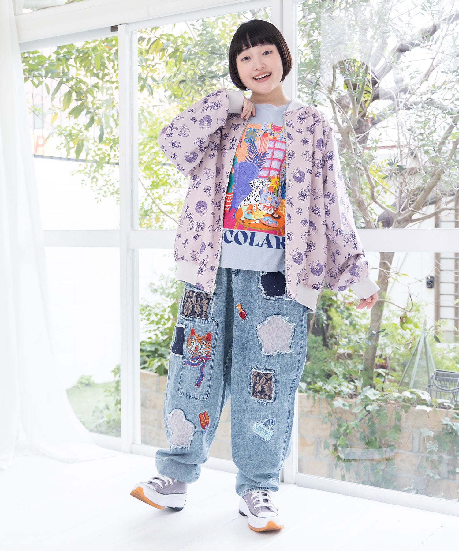 のりたま様　ブルゾン 公式店限定】161639：リバーシブル刺繍ブルゾンの通販-ScoLar