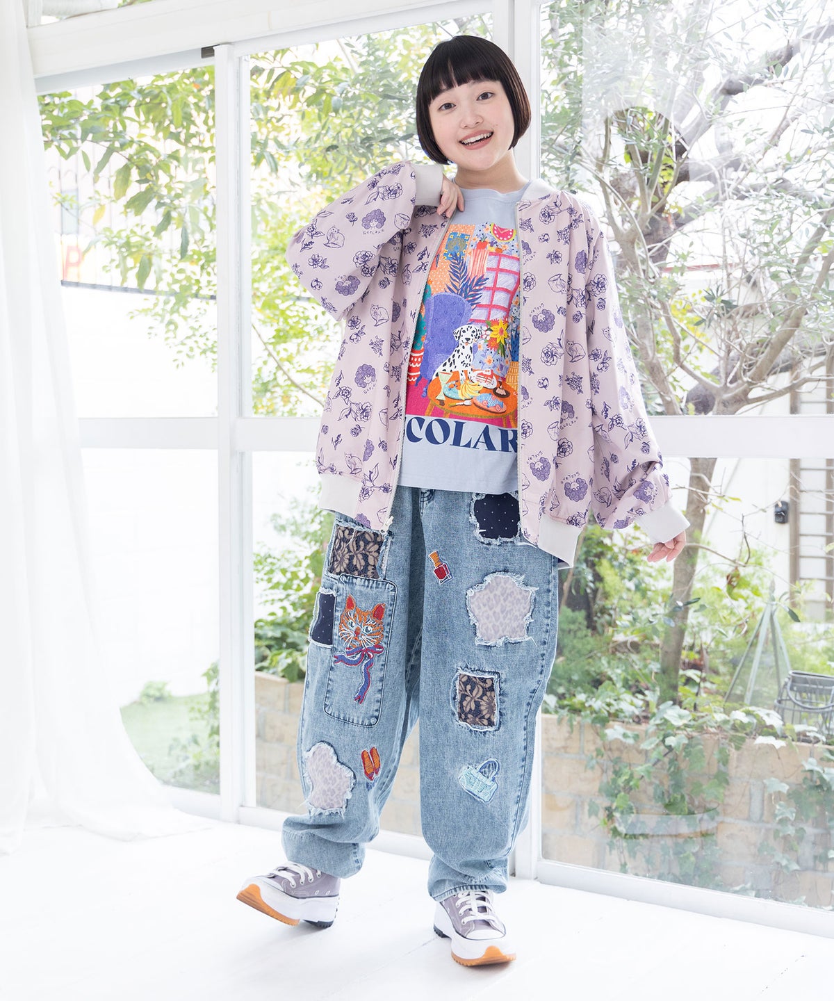 リバーシブル刺繍ブルゾン-12