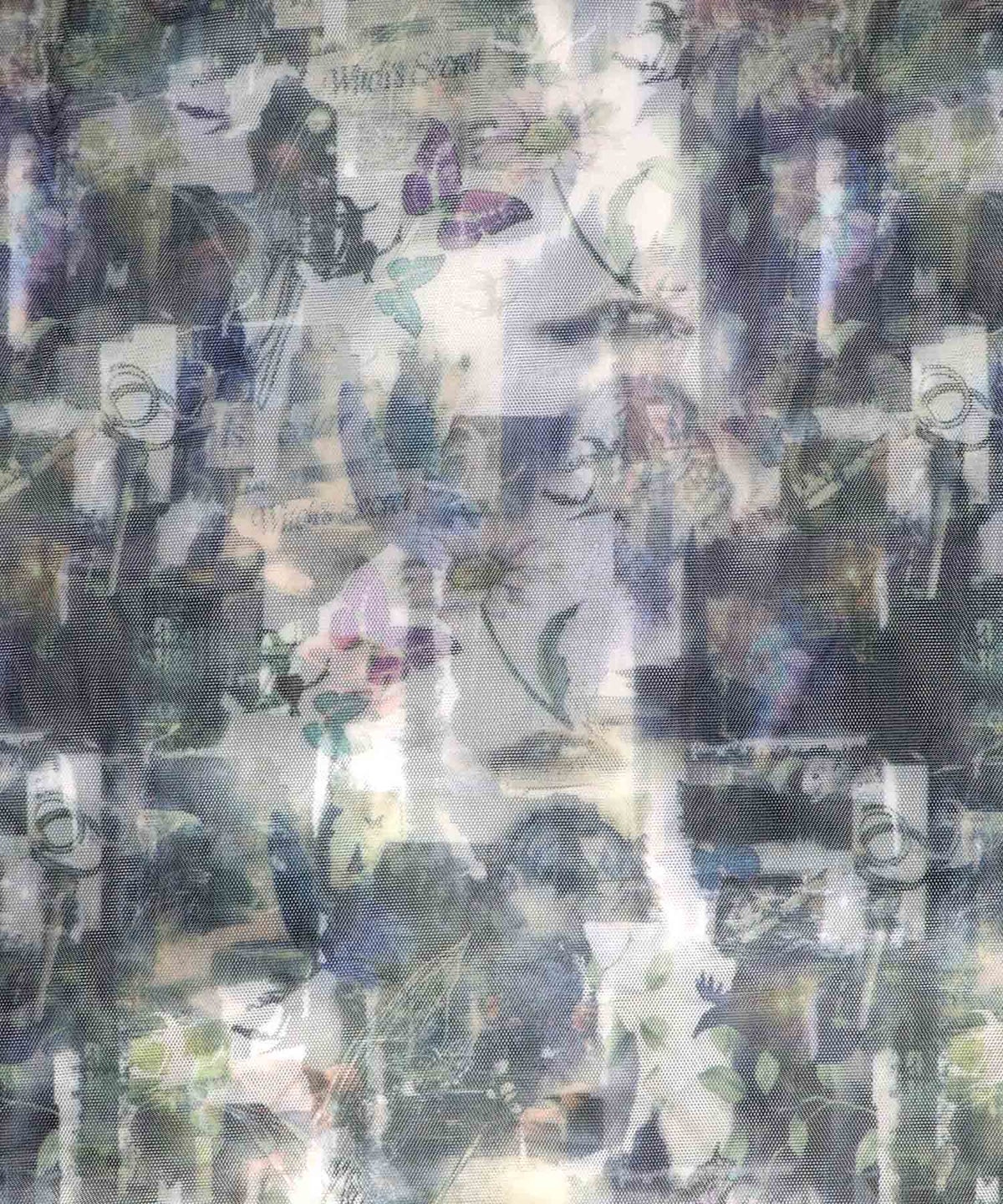 魔女の秘密柄チュール重ね異素材切替シャツワンピース-14