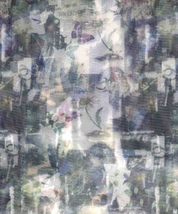 魔女の秘密柄チュール重ね異素材切替シャツワンピース-14